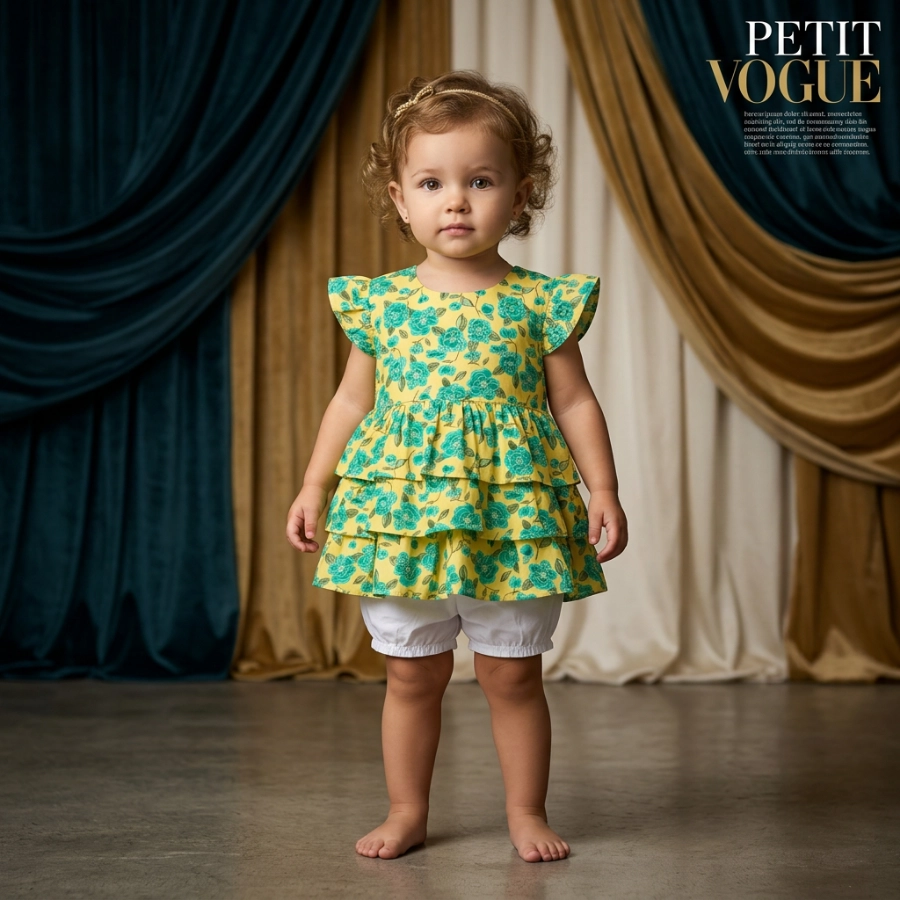 The Cherry Blossom Tiered Frock Set