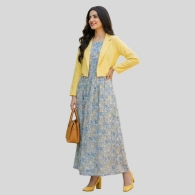 Girls Two Piece Jacket And Skirt Style Long Maxi