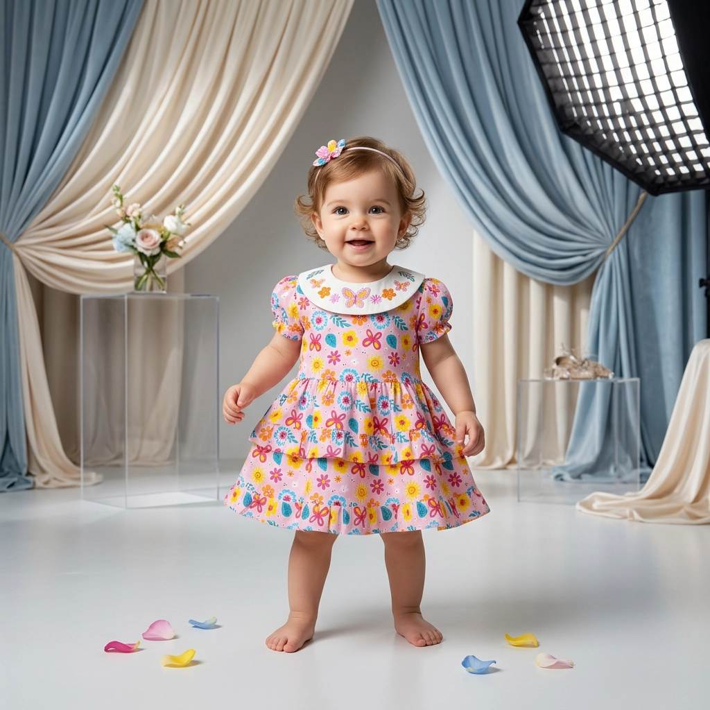The Sweet Primrose Embroidered Collar Frock Set